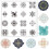 Boho polymer clay texture sheet 5.5x5.5 inch silicone mat 1