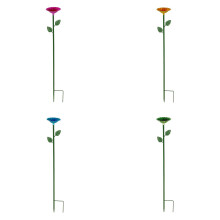 Bee Watering Station Flower Design 4 Pcs Metal Pollinator