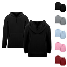 Kids' Solid Color Zip-Up Hoodies with Pocket