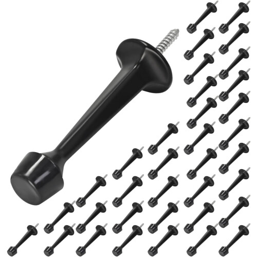 Heavy Duty Rigid Door Stopper with Soft Rubber Tip 12 Pack