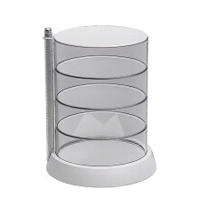 Jewelry Organizer Box with Rotating Tray for Earrings and