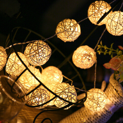 LED Ball String Lights 9.84 ft 20-light indoor outdoor