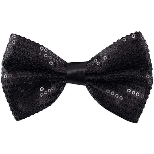 Men's Pre-Tied Bow Tie Shiny Sequin Adjustable Tuxedo Bowtie