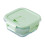 Square Glass Food Storage Container with Airtight Lid 320ml 1