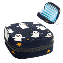 Halloween ghost pattern menstrual cup and pad storage bag