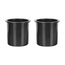 Car Cup Holder Recessed Plastic Black 2 Pcs