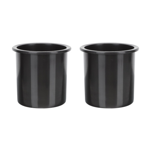 Car Cup Holder Recessed Plastic Black 2 Pcs