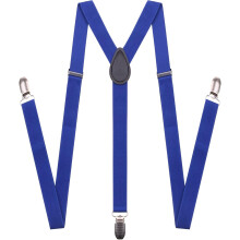 Men's and Women's Adjustable Leather Suspenders with Metal