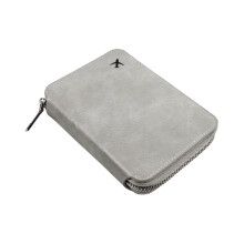Zipper Passport Bag Gray Travel Organizer