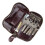 Genuine Leather Key Bag with Zipper 6 Hooks 2 Card Slots 1