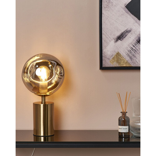 Beliani Table Lamp BOYD Metal Brass 1