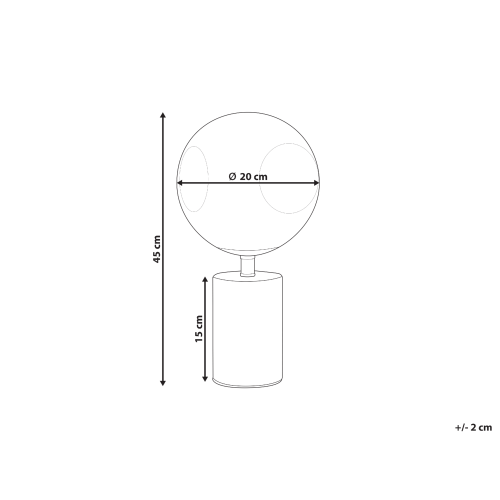 Beliani Table Lamp BOYD Metal Brass 2