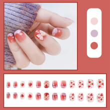 Acrylic Nail Tips Kit Striped Design 24 pcs