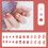 Acrylic Nail Tips Kit Striped Design 24 pcs 1