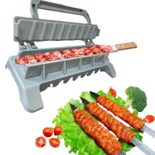 Portable Folding BBQ Skewer Maker for Meat Kebabs 1 Mold