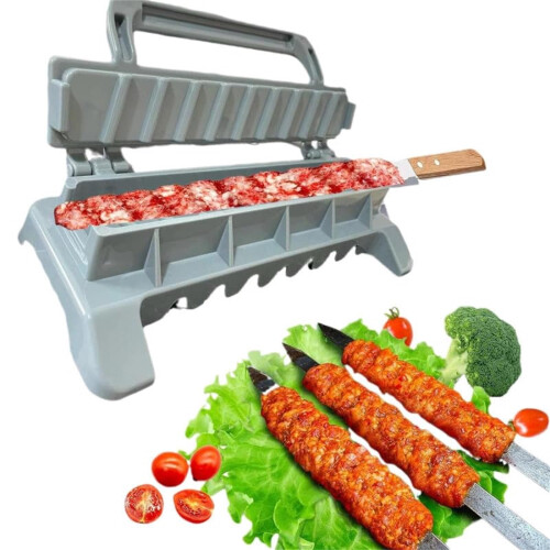 Portable Folding BBQ Skewer Maker for Meat Kebabs 1 Mold