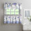 Kitchen Curtains Set with Valance Butterflies Purple 2