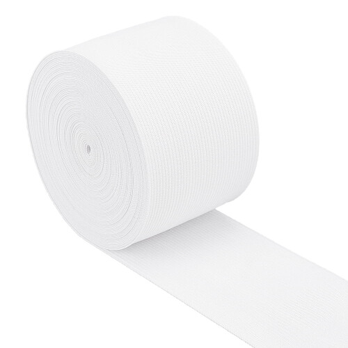 Knit Elastic Band White 70mm x 11yd for DIY Sewing 1
