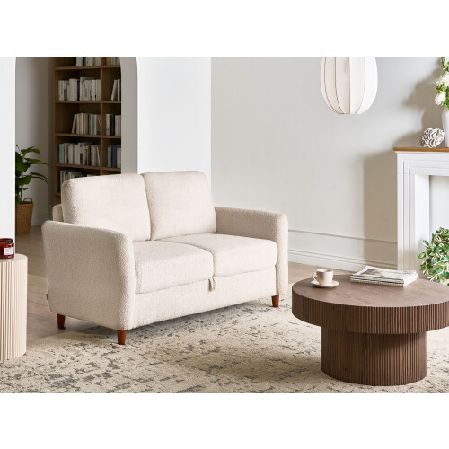 Beliani Sofa 2 Seater MARE Boucle Beige 1