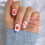 Acrylic Nail Tips Kit Striped Design 24 pcs 7