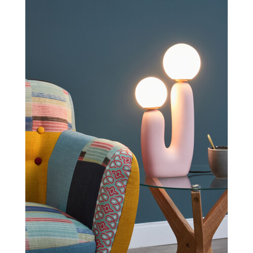 Beliani Table Lamp TULUN Pastel Pink 1