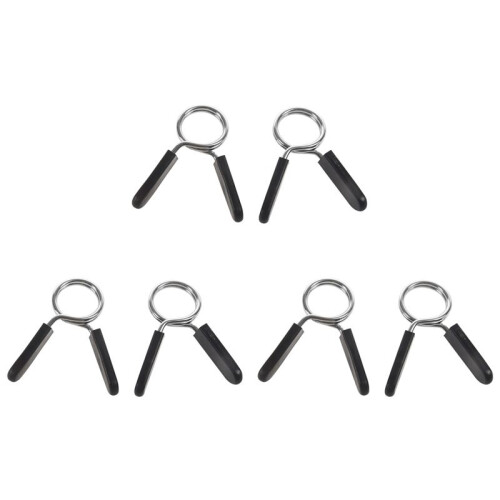 6Pcs 30mm Barbell Gym Weight Lifting Dumbbell Lock Clamp Spring Collar Clips