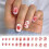Acrylic Nail Tips Kit Striped Design 24 pcs 5