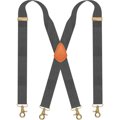 Snap Hook Suspenders for Men Adjustable Retro Style