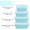 Ensemble de boîtes de conservation alimentaire en silicone de 500 ml 6