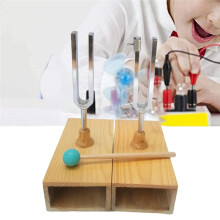 Tuning Fork 440HZ Guitar Tuner Tuning Fork Resonator with Wood Resonator Box Tuning Fork Knocker