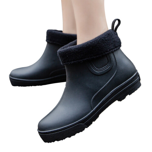 Women's Waterproof Rain Boots Cotton Lined Lightweight 2