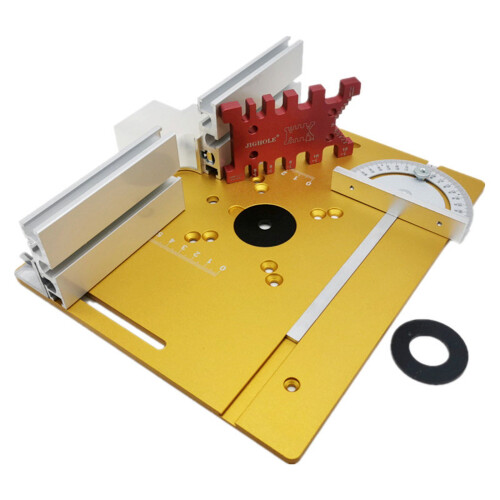 Aluminum Router Table Insert Plate with Miter Gauge 1