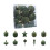 Flocked Christmas Ornaments Green 24 Pack 2