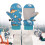 Kids' Splashproof Windproof Winter Mittens Dinosaur Print 2