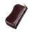Genuine Leather Key Bag with Zipper 6 Hooks 2 Card Slots 4