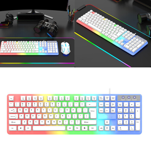 Gaming Keyboard Full Size LED Backlit Quiet 104 Keys 1