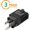 AC Plug Adapter 4-in-1 3-Pack 15A 125V–20A 250V 2