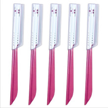 Straight-Bladed Beard Razor Set Pink 5-Piece