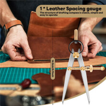 Leather Rotating Tool Diy Wing Divider Adjustable Steel Leather Making Rotating Tool Wing Divider Spacing Compass Creaser