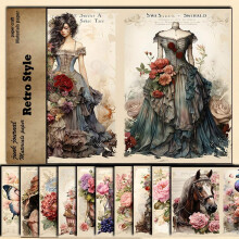 Handmade Retro Craft Paper Set 10 Sheets