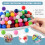 Silicone Beads Round 15mm 170PCS White 6
