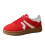 Suede Lace-Up Flat Loafers Red Size 39 2