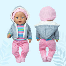 Karymi winter doll sweater and coat set 18 inch