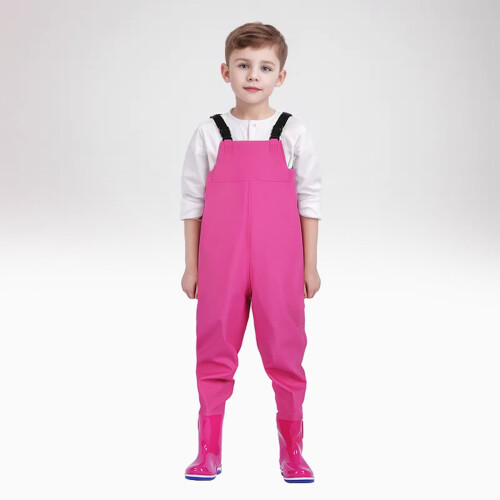 Children's Chest Waders Waterproof with Boots Size 4-12 1