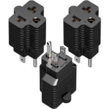 AC Plug Adapter 4-in-1 3-Pack 15A 125V–20A 250V