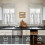Grey Gradient Kitchen Curtains and Valance Set 3-Piece 3