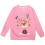 Kids Christmas pullover reindeer print round neck long 4