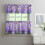 Purple Lavender Butterfly Kitchen Curtains 3-Piece Set with 6