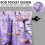 Purple Lavender Butterfly Kitchen Curtains 3-Piece Set with 2
