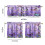 Purple Lavender Butterfly Kitchen Curtains 3-Piece Set with 3
